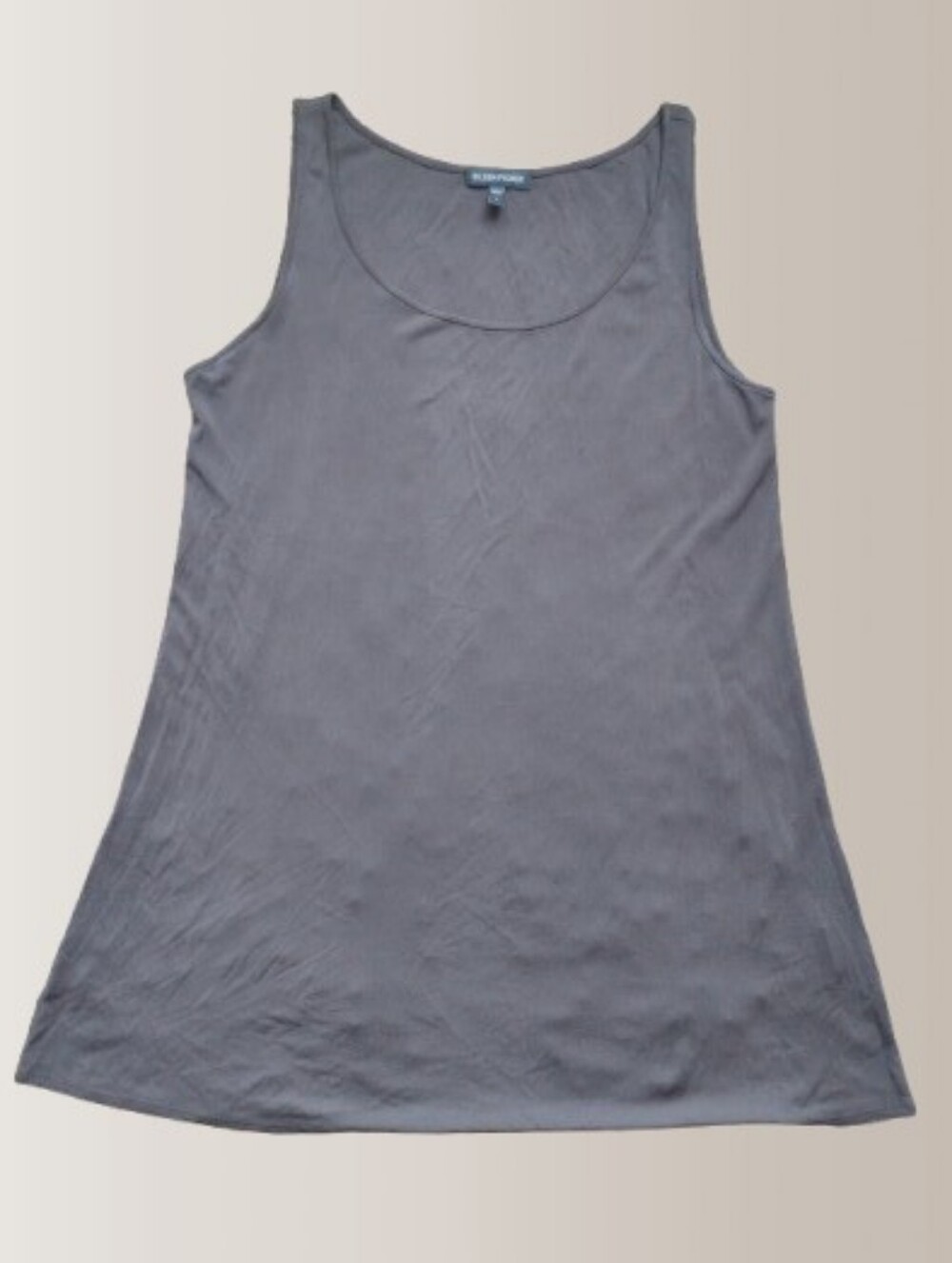 Vintage Eileen Fisher Espresso Brown Stretch Silk Jersey Tank Top - Size S